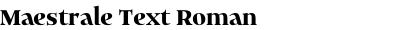 Maestrale Text Roman